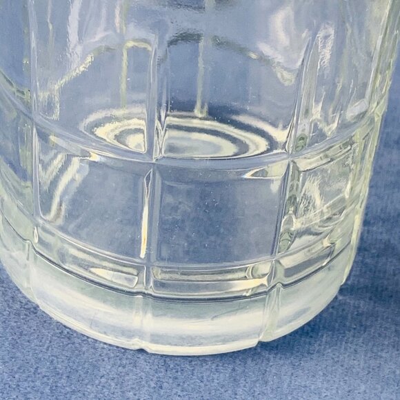 Anchor Hocking Clear MANCHESTER TARTAN Old Fashion Lowball Rock Glasses Set 4 - Picture 6 of 9